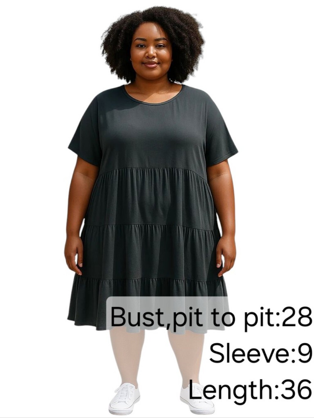 Cotton On Curve Linen Tiered Baby Doll Dress Women 20 Black Back Keyhole Button